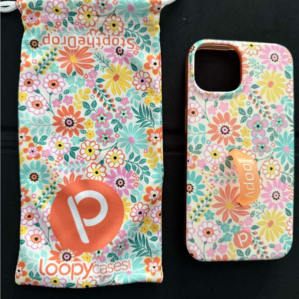 Loopy Case Pink and Orange Phone Case with Secure Grip
